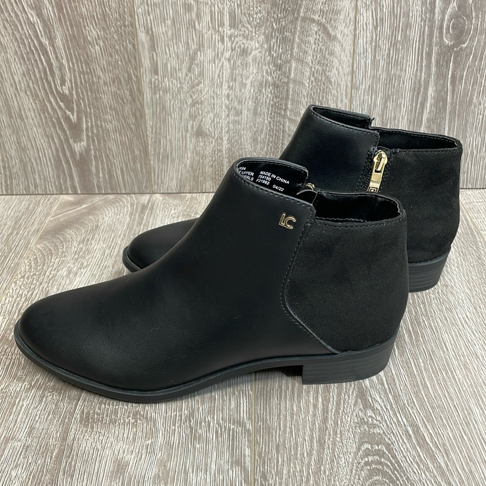 NWT Liz Claiborne Black Roycen Block Heel Bootie Ankle Boots 8M